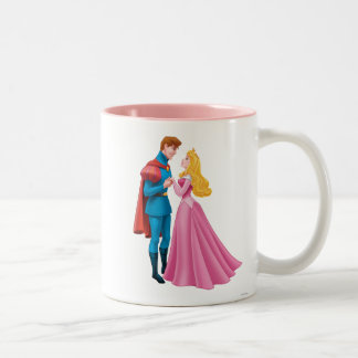 Aurora and Prince Phillip Holding Hands Two-Tone Coffee Mug