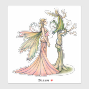 Aurora and the Dragon Fairy Art by Molly Harrison Sticker
