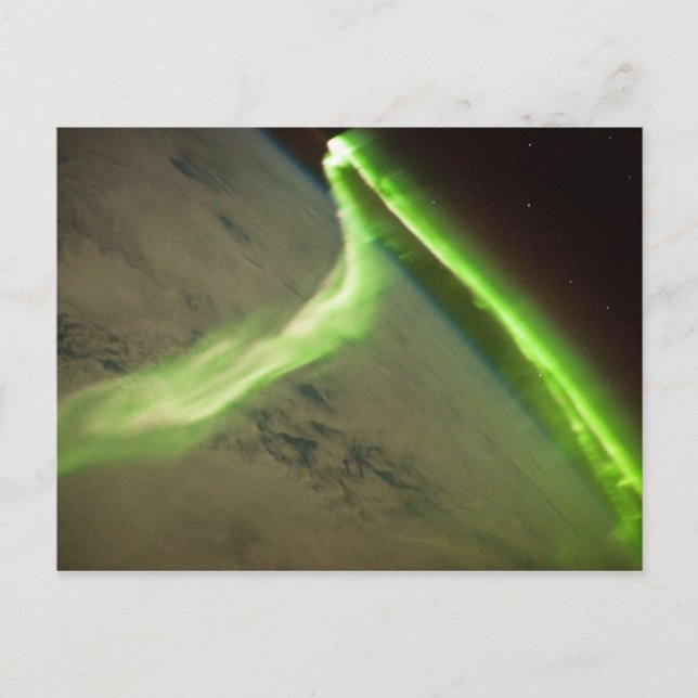 Aurora Australis from International Space Station Postcard (Front)