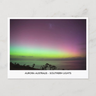 Aurora Australis - Southern Lights Night Sky Postcard