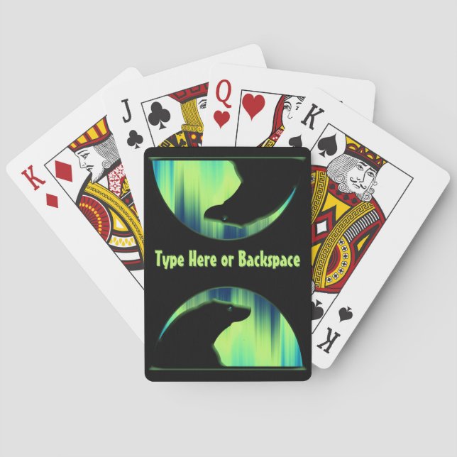Aurora Bear Cards Personalized Bear Playing Cards (Back)