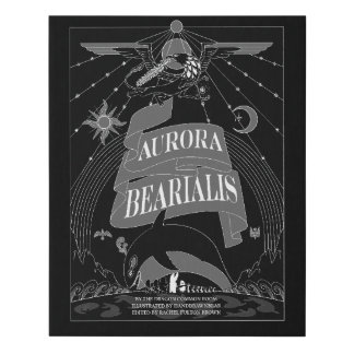Aurora Bearialis Poster Faux Canvas Print