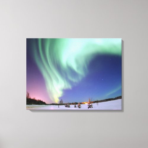 Aurora _ Beautiful Northern Lights Canvas Print