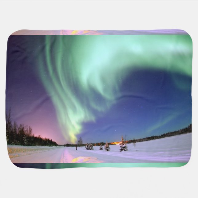 Aurora - Beautiful Northern Lights Swaddle Blanket (Horizontal)