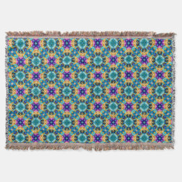 Aurora Blossom Tapestry Throw Blanket