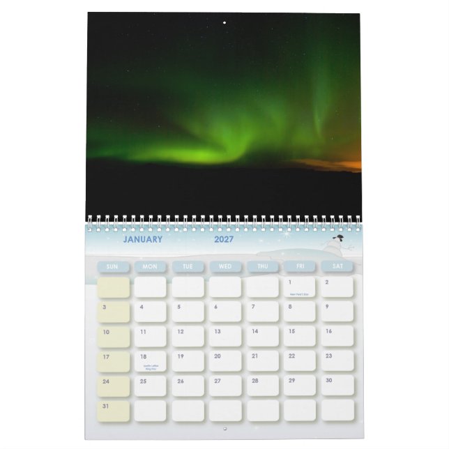 Aurora Borealis 2011 Calendar (Jan 2027)