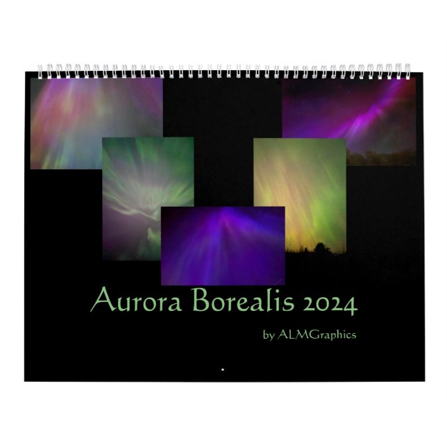 Aurora Borealis 2024 Photographs - customizable Calendar (Cover)