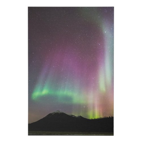 Aurora Borealis  Alaska Brooks Range Alaska Faux Canvas Print