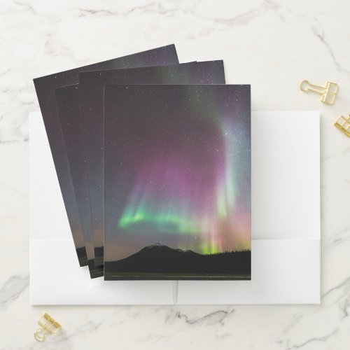 Aurora Borealis  Alaska Brooks Range Alaska Pocket Folder