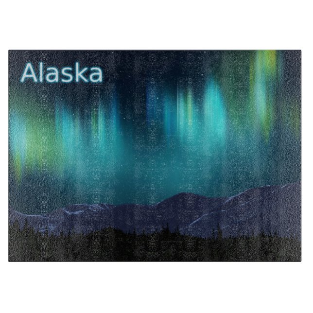 Aurora Borealis - Alaska Cutting Board (Front)