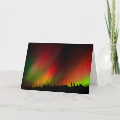 Aurora Borealis and trees Card