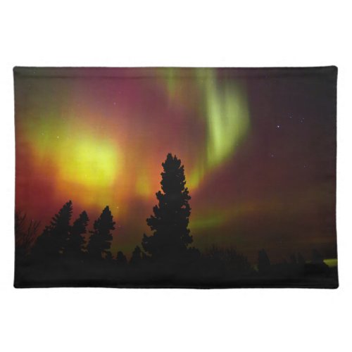Aurora Borealis and Trees Cloth Placemat