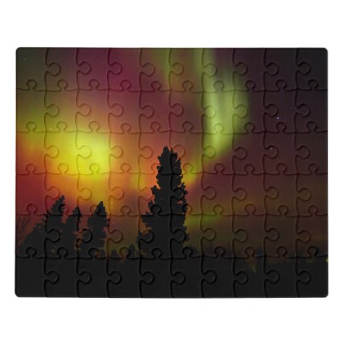 Aurora Borealis and Trees Jigsaw Puzzle
