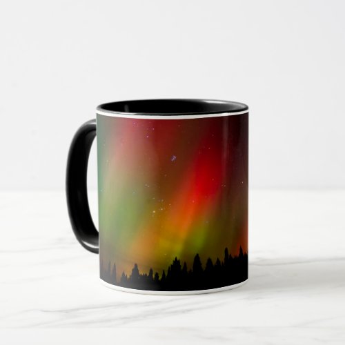 Aurora Borealis and trees Mug