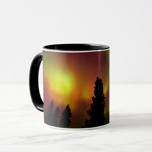 Aurora Borealis and Trees Mug (Front Left)
