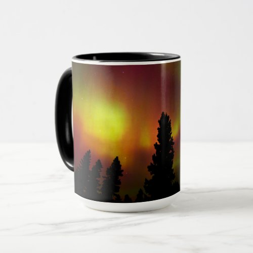 Aurora Borealis and Trees Mug