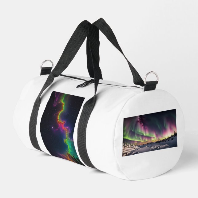 Aurora borealis backpack duffle bag (Left Corner)