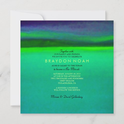 AURORA BOREALIS Bar Bat Mitzvah Invitation