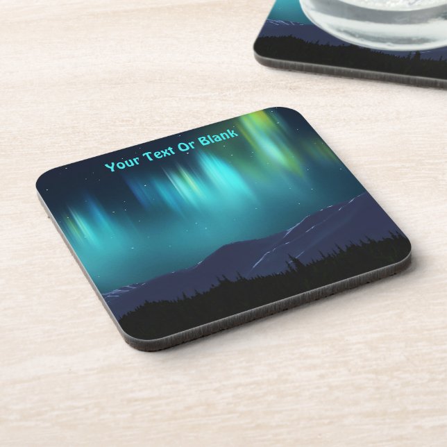 Aurora Borealis Beverage Coaster (Left Side)