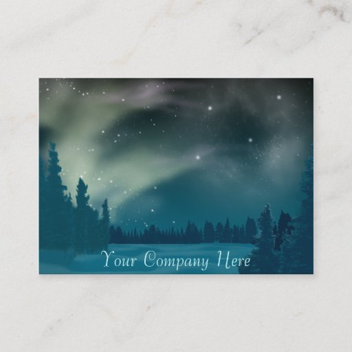 Customizable Aurora Borealis Business Card