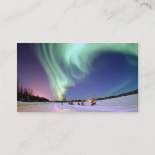 Aurora borealis business card