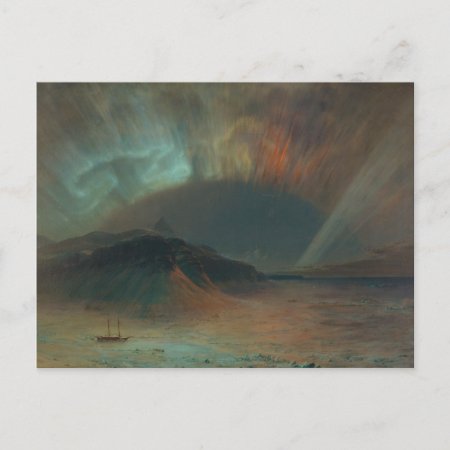 Aurora Borealis By Frederic Edwin Church 1865 Postcard