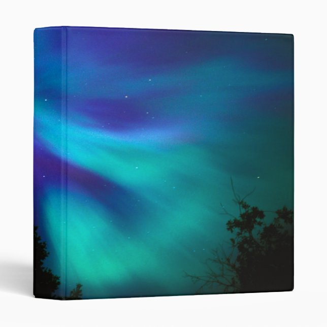 Aurora Borealis | Canada Ontario Sudbury 3 Ring Binder (Front/Spine)