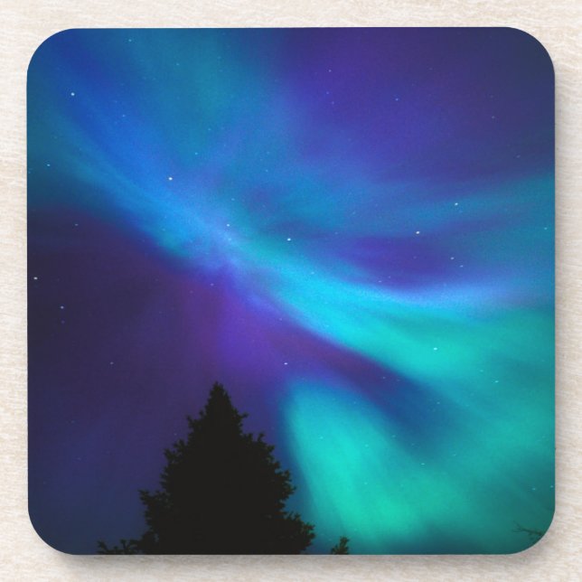 Aurora Borealis | Canada Ontario Sudbury Beverage Coaster (Front)