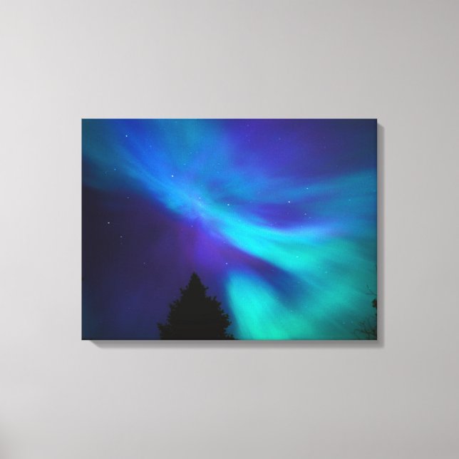 Aurora Borealis | Canada Ontario Sudbury Canvas Print (Front)