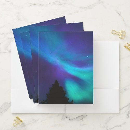 Aurora Borealis  Canada Ontario Sudbury Pocket Folder
