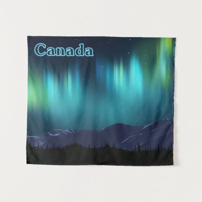 Aurora Borealis - Canada Tapestry (Front (Horizontal))