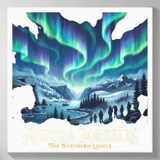 Aurora Borealis Canvas Photo Tile