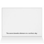 Aurora Borealis Cards (Inside Horizontal (Top))