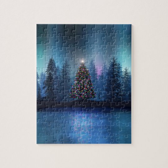 Aurora Borealis Christmas Jigsaw Puzzle | Zazzle.com