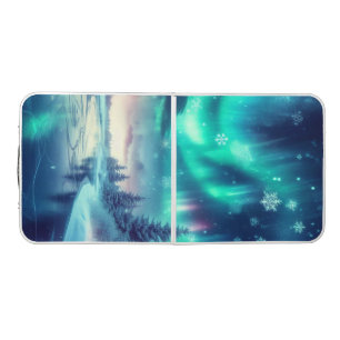 aurora borealis/Christmas/Winter Beer Pong Table