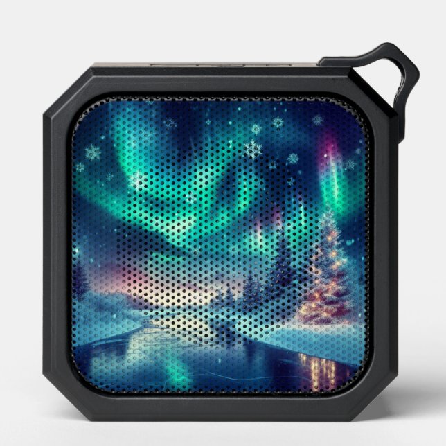 aurora borealis/Christmas/Winter Bluetooth Speaker (Front)