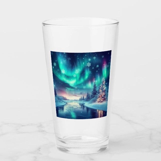aurora borealis/Christmas/Winter Glass (Front)