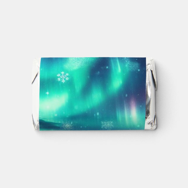 aurora borealis/Christmas/Winter Hershey's Miniatures (Front)