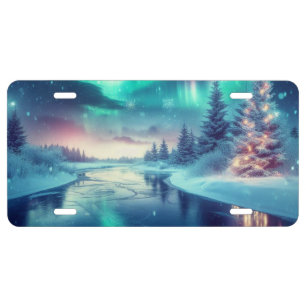 aurora borealis/Christmas/Winter License Plate