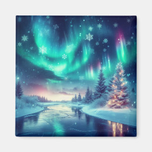 aurora borealis/Christmas/Winter Magnet