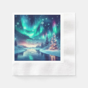 aurora borealis/Christmas/Winter Napkins