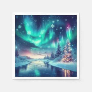 aurora borealis/Christmas/Winter Napkins