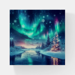 aurora borealis/Christmas/Winter Paperweight