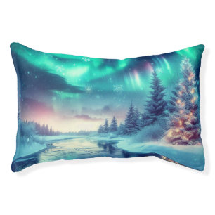 aurora borealis/Christmas/Winter Pet Bed
