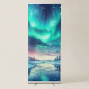 aurora borealis/Christmas/Winter Retractable Banner