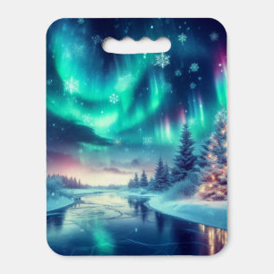 aurora borealis/Christmas/Winter Seat Cushion