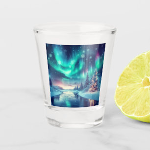 aurora borealis/Christmas/Winter Shot Glass