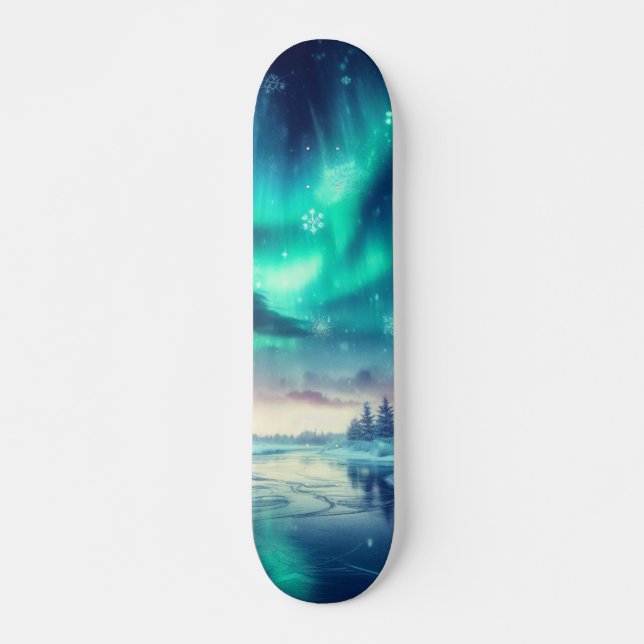 aurora borealis/Christmas/Winter Skateboard (Front)