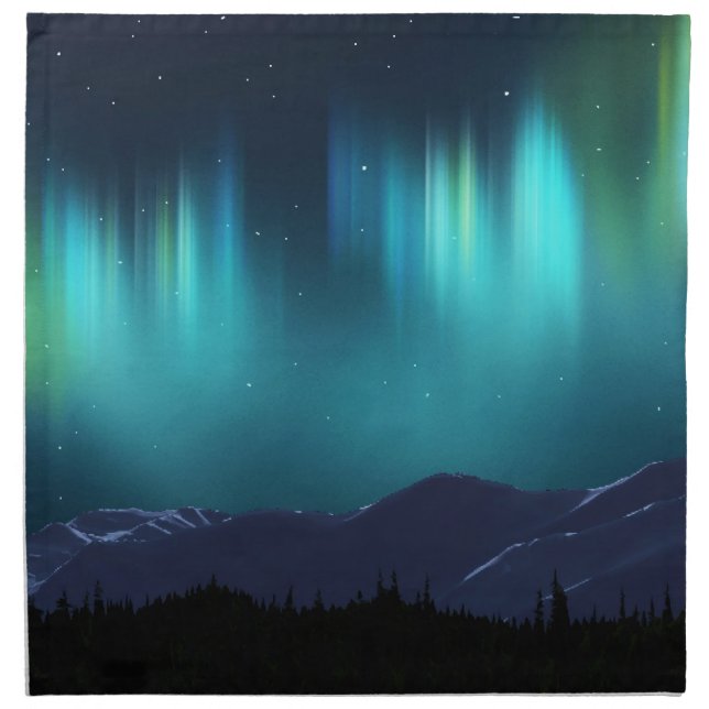 Aurora Borealis Cloth Napkin (Front)