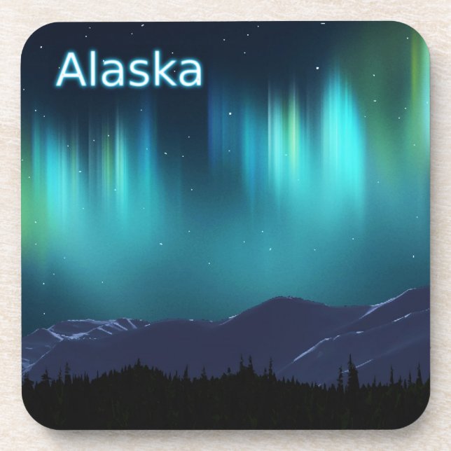 Aurora Borealis Drink Coaster (Front)